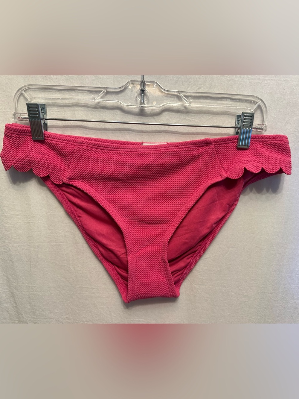 Crown & Ivy Pink Scallop Trim Textured Bikini Bottoms NWOT Size Medium